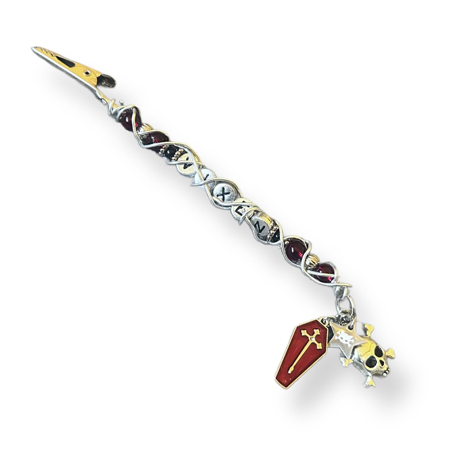 VIXEN Roach Clip/Joint Holder-black & red
