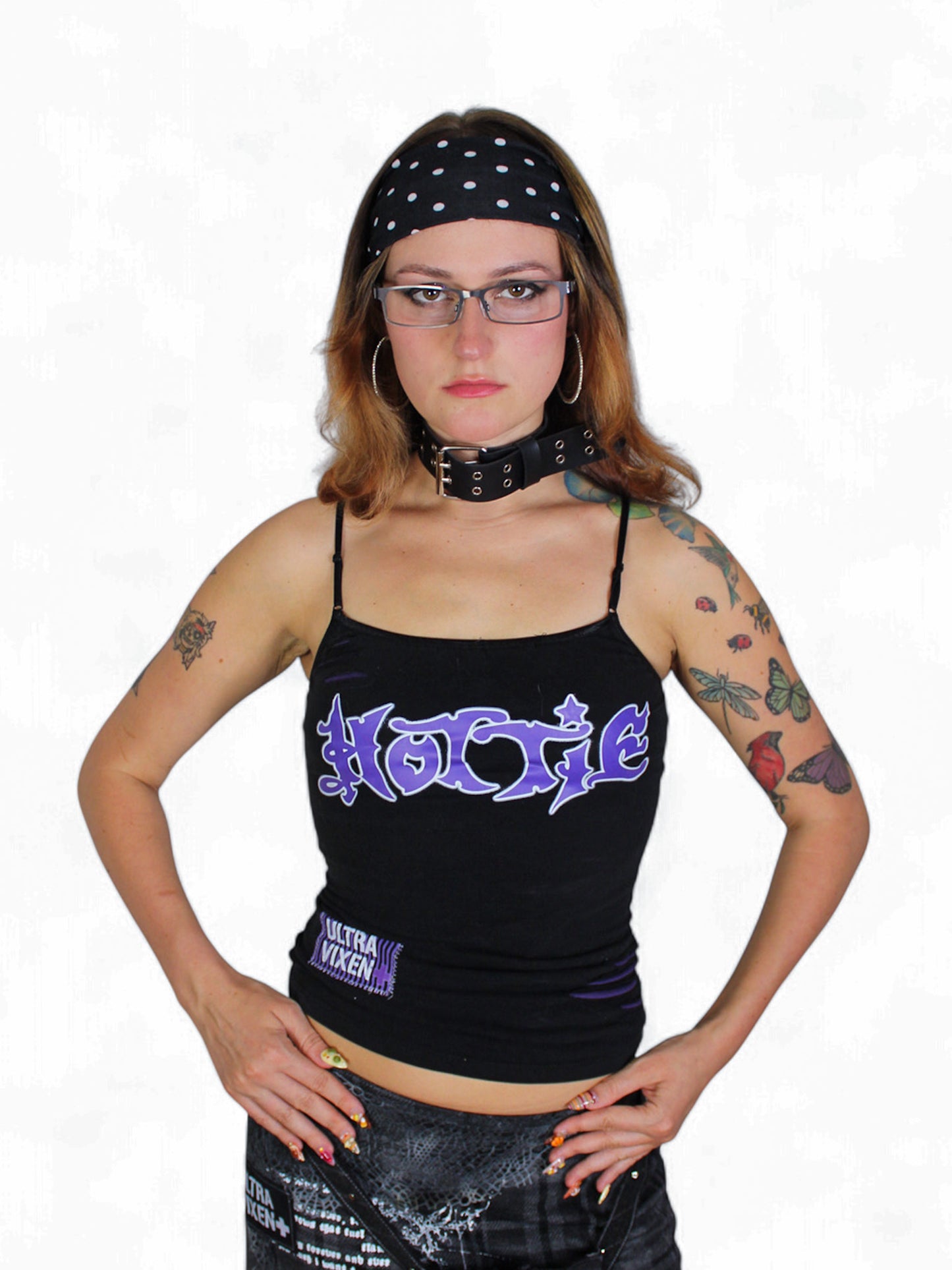Hottie Tank (Purple on Black) - S