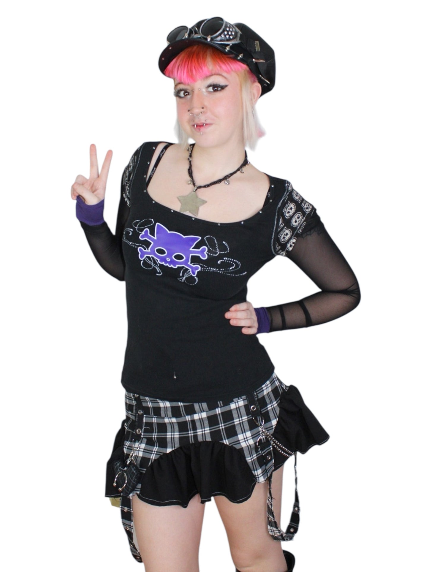 Skull Kitty Long Sleeve - M