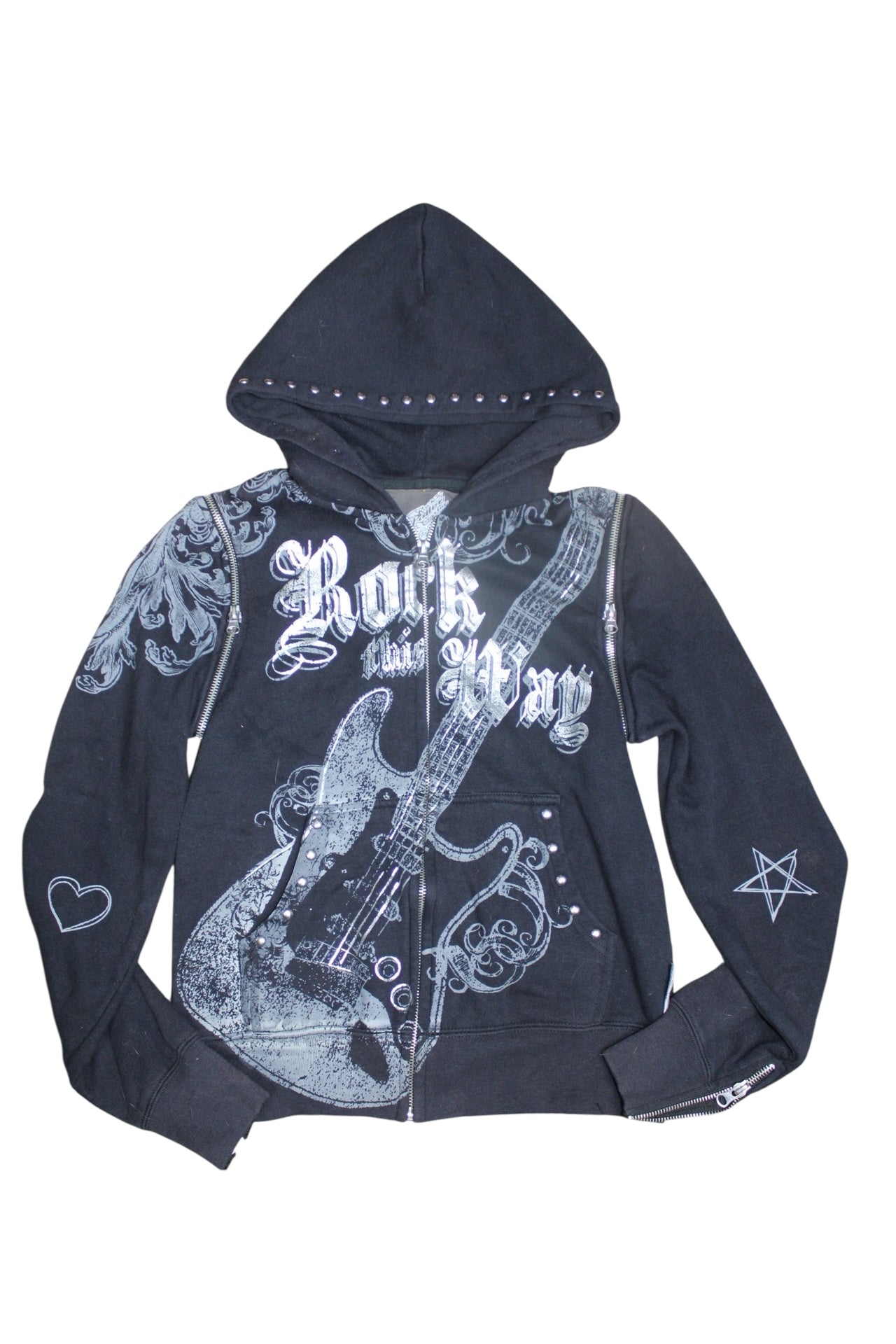 Rock This Way Zip Up Hoodie- XS/S