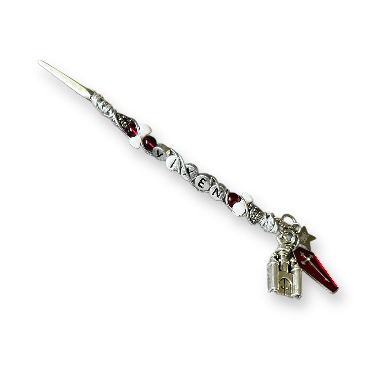 VIXEN Roach Clip/Joint Holder- red & white