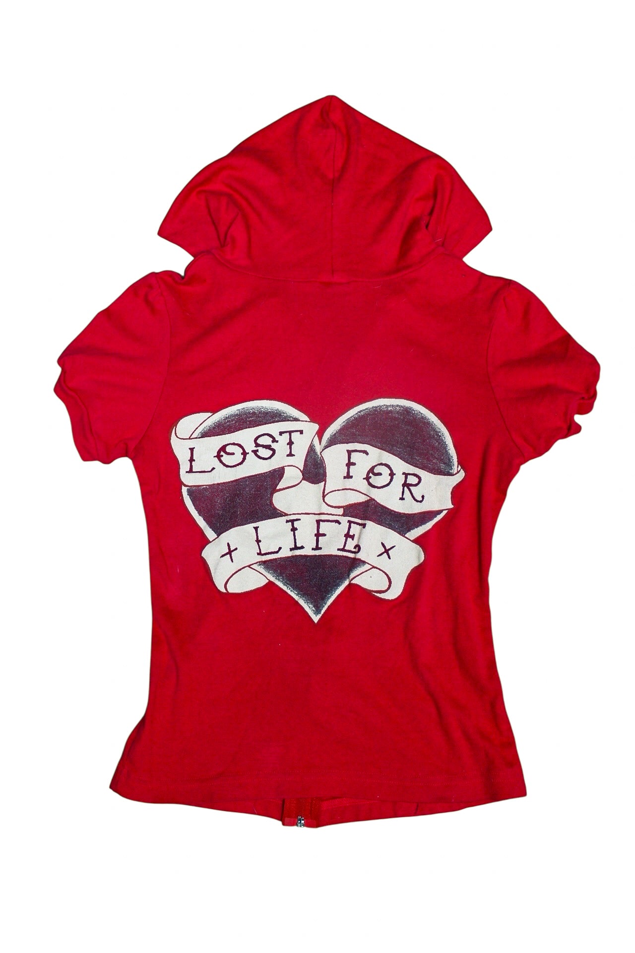 2006 Emily The Strange Short Sleeve Zip Up Hoodie- S