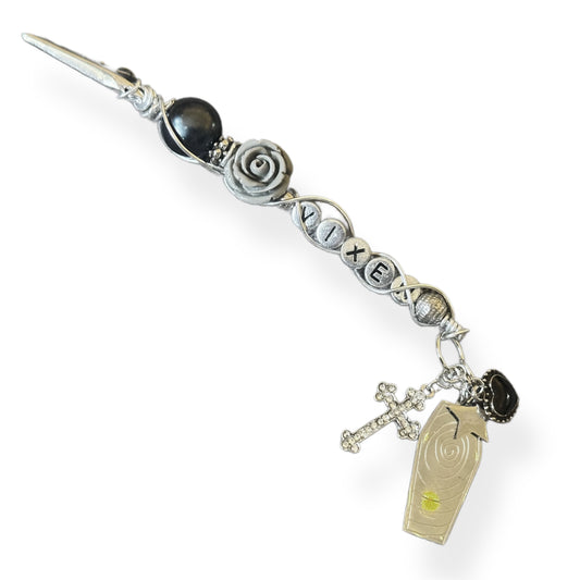 VIXEN Roach Clip/Joint Holder- black & grey