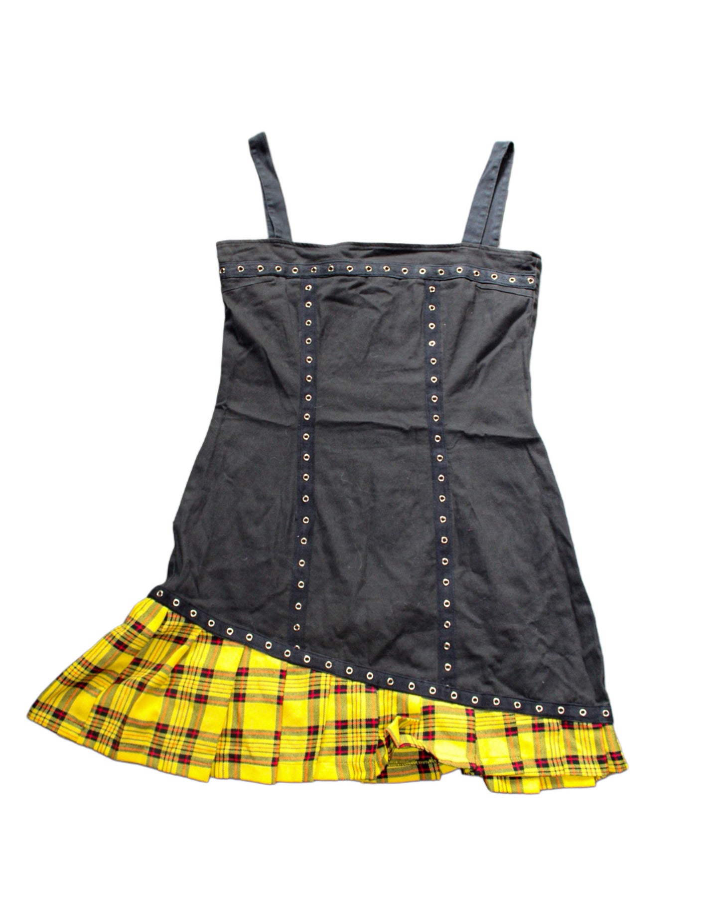 YELLOW TARTAN BLEST DRESS