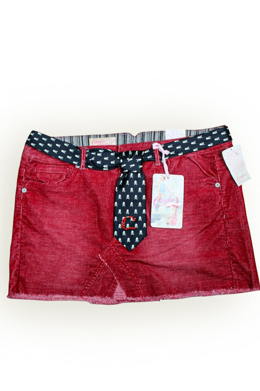 Candies Vintage Mini Skirt with Tie Belt- L