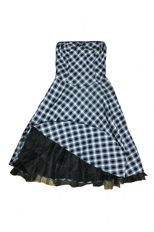 Ruby Rox Plaid Strapless Midi Dress- 7