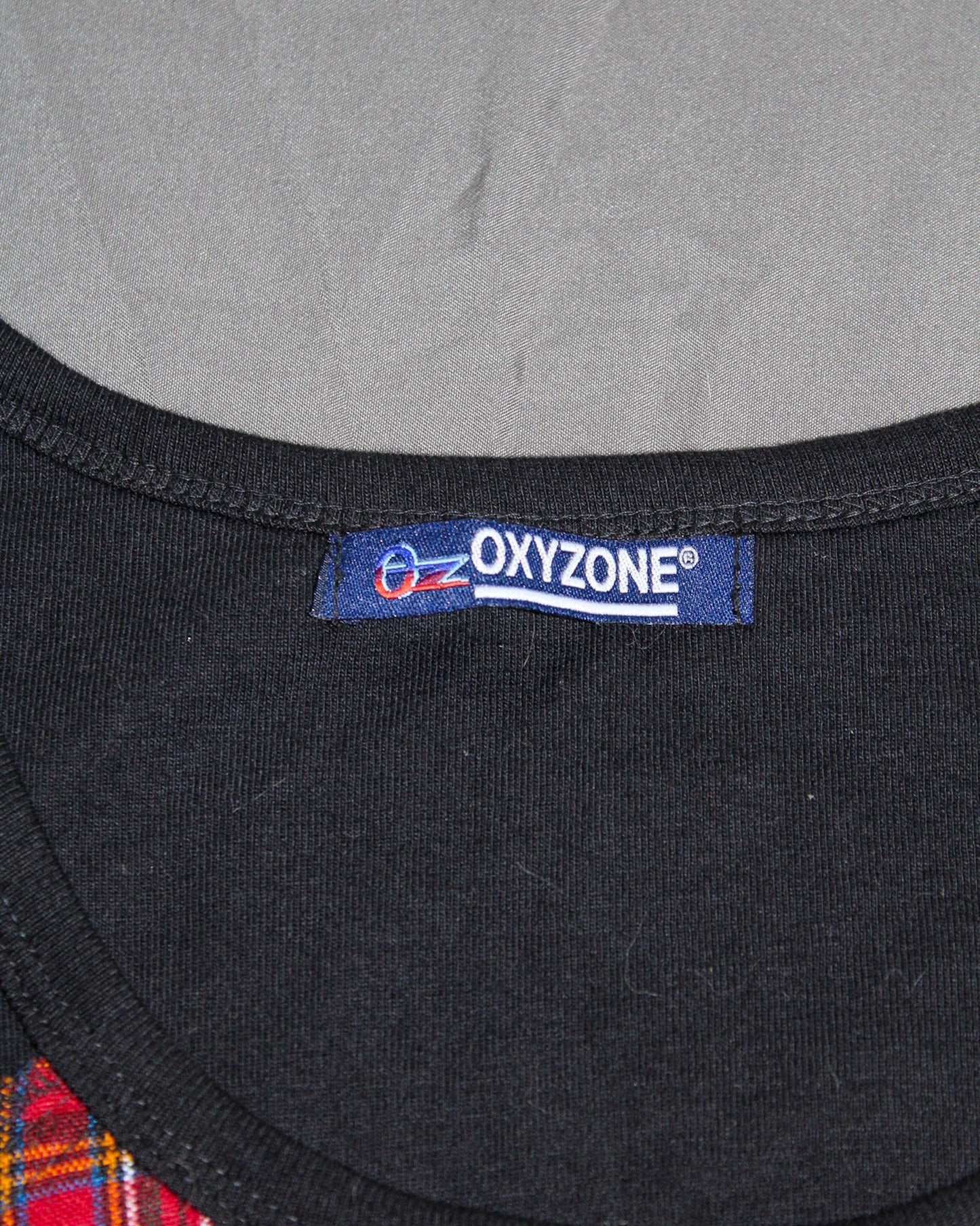 OXYZONE PLAID SKULL TOP