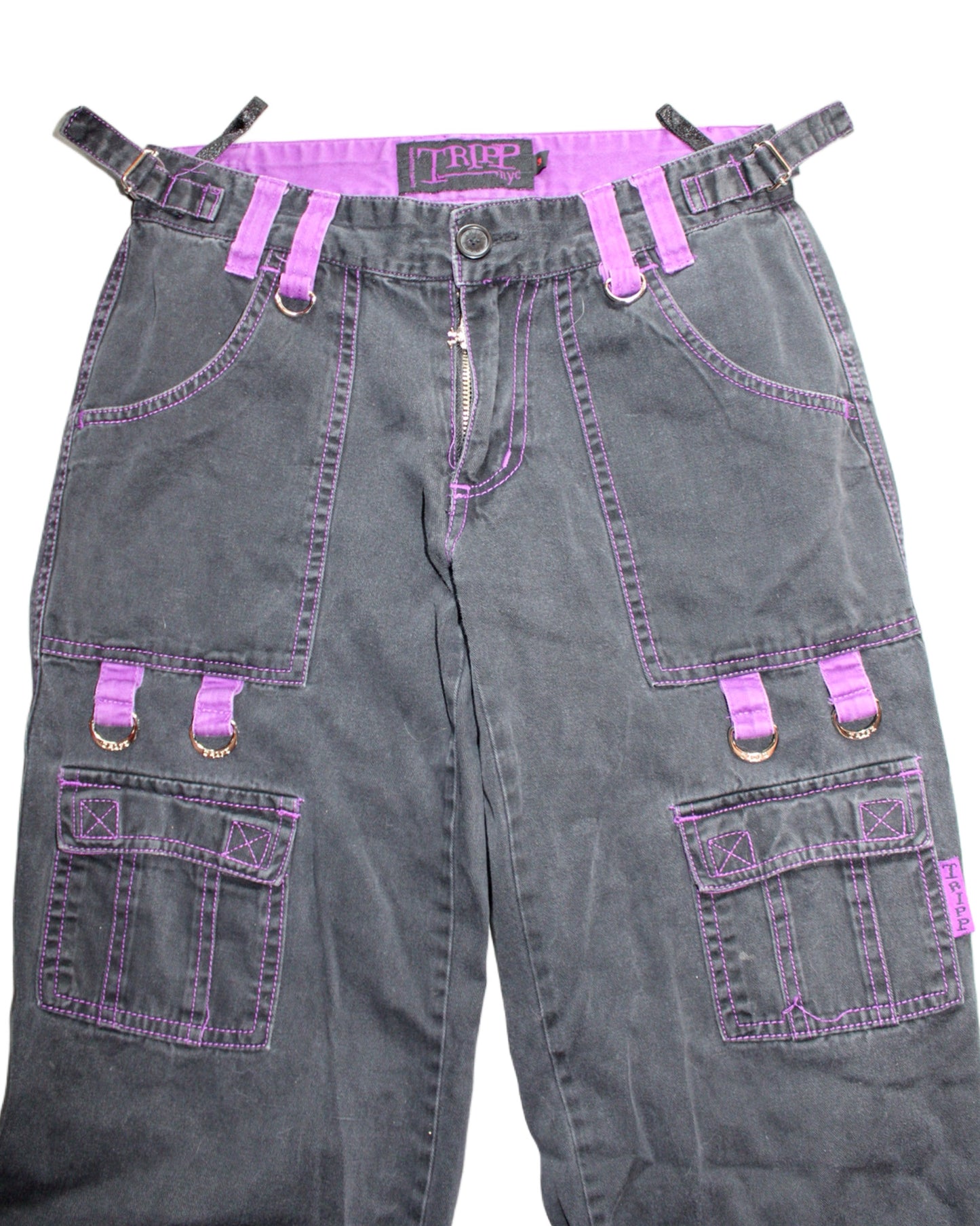 BLACK & PURPLE TRIPP PANTS