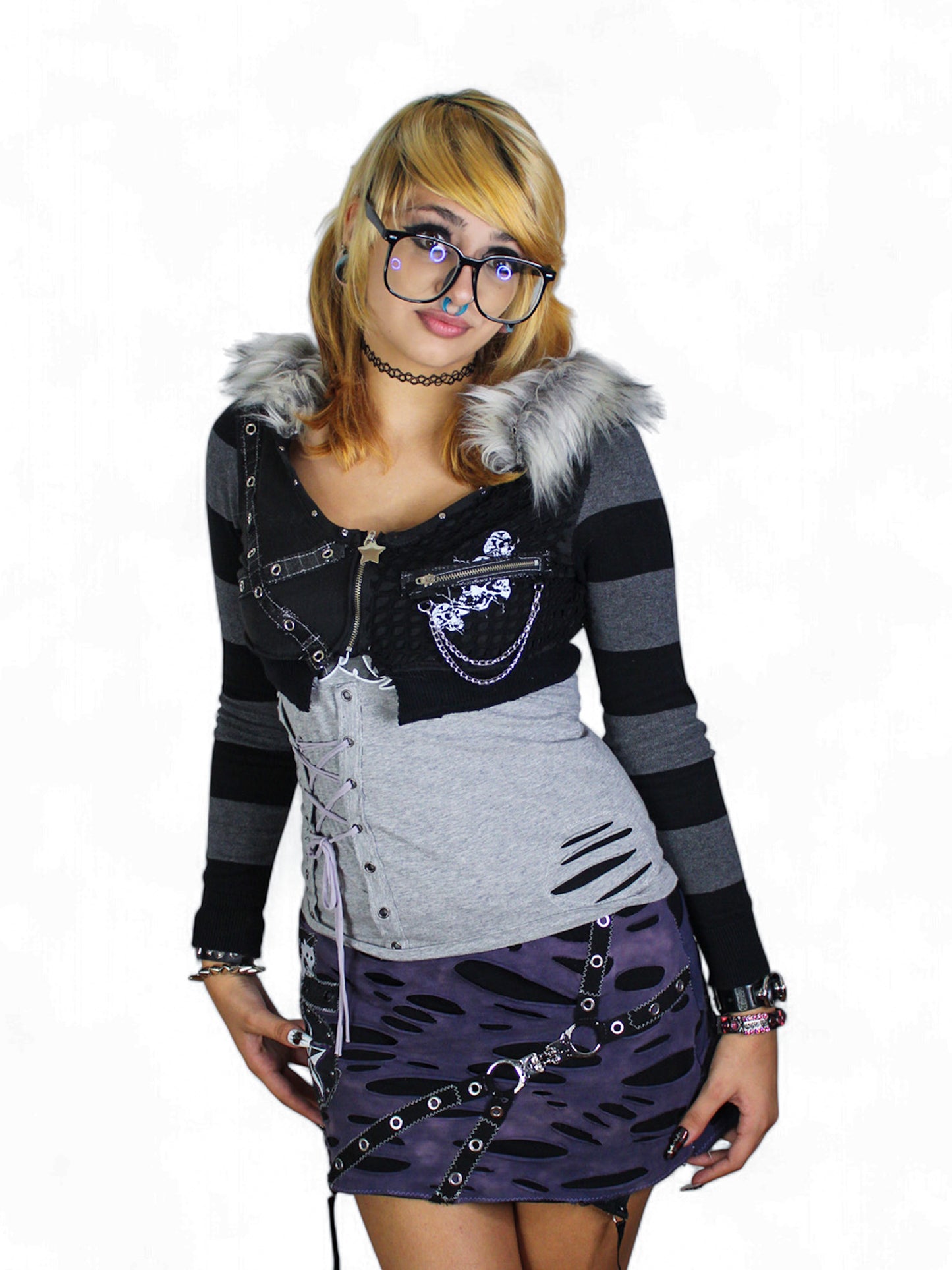 Clawdeen Crop Zip Up - S/M