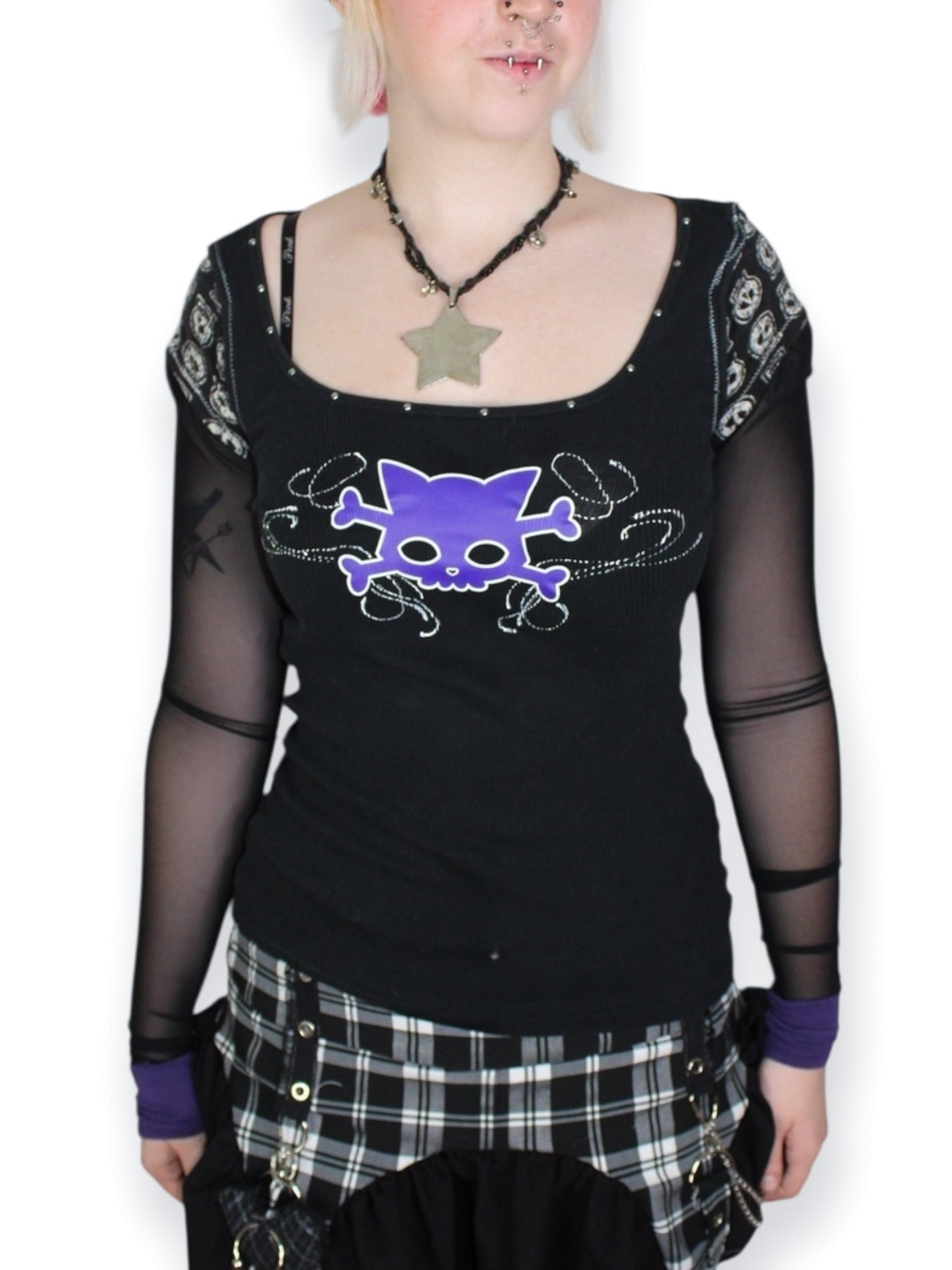Skull Kitty Long Sleeve - M
