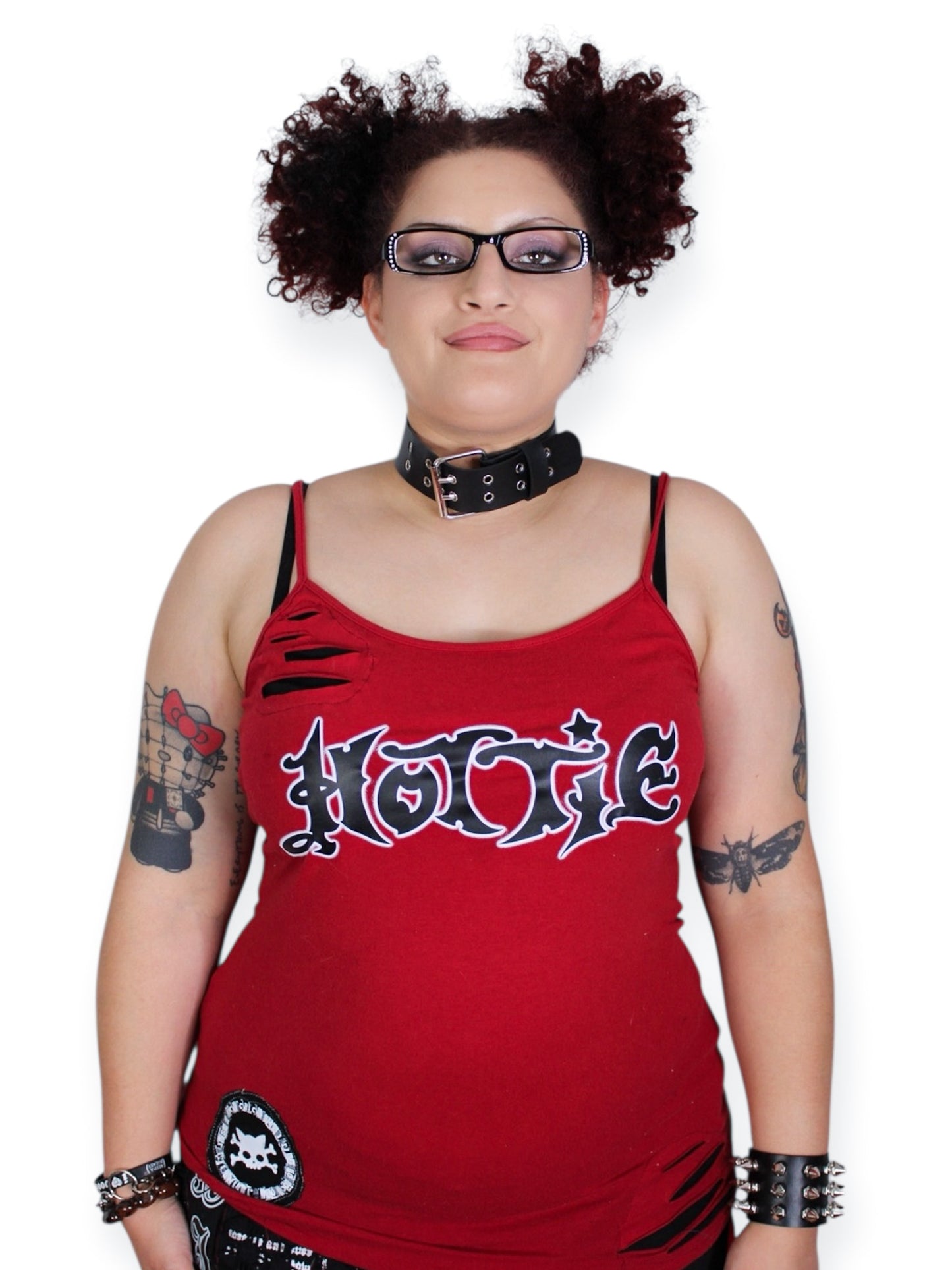 Hottie Tank (Black on red)- L