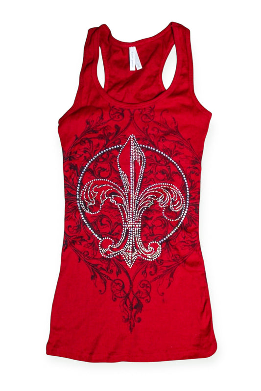 Affliction Style Deadstock Rhinestone Tank- S